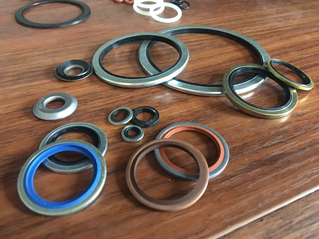 Samocentralizujący się 304 Stalowy Dowty Seal Gasket NBR Rubber Bonded Seal Washer 2