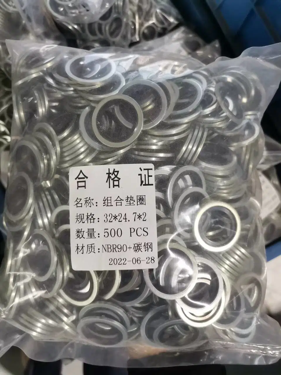 Samocentralizujący się 304 Stalowy Dowty Seal Gasket NBR Rubber Bonded Seal Washer 5